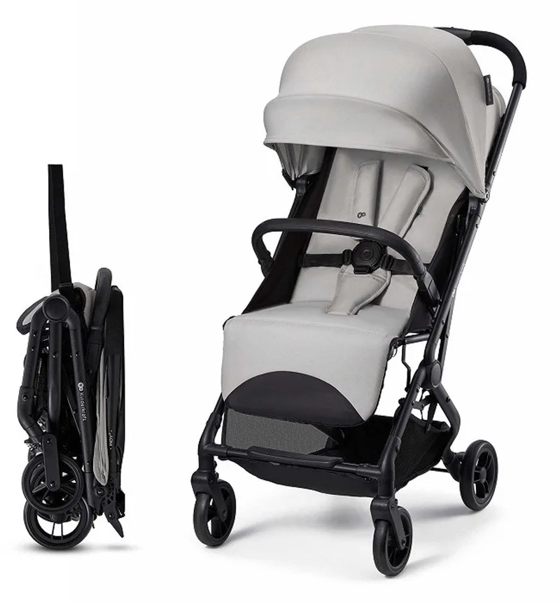 INDY 3 Buggy – Voor Pasgeborenen tot 15 kg – Compact en Eénhandig Inklapbaar, Verstelbare Rugleuning en Voetensteun van Kinderkraft in Grijs – productfoto