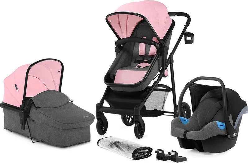 Juli 3 in 1 Kinderwagen - Inclusief Autostoel - Pink by Kinderkraft in Roze – product photo