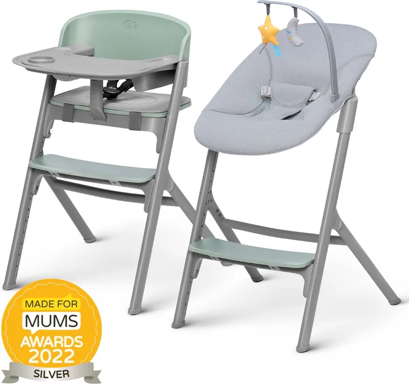 LIVY Kinderstoel 4-in-1 – Vanaf Geboorte tot 110 kg – Inclusief CALMEE Schommelstoel – Ergonomisch en Verstelbaar by Kinderkraft in Groen – product photo