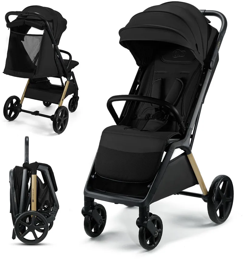 LOOM Buggy – Lichtgewicht & Compact – Automatisch Inklapbaar – Verstelbare Rugleuning by Kinderkraft in Zwart – product photo