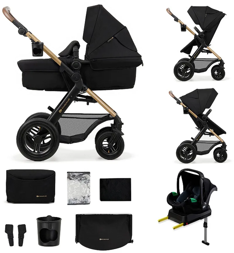 MOOV 2 AIR - Kinderwagen - 4-in-1 - Met Autostoeltje - 2-in-1 Zitting de Kinderkraft en Zwart – photo produit