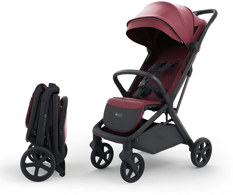 NUBI 3 Buggy – Lichtgewicht & Automatisch Inklapbaar – Tot 27 kg – Verstelbare Rugleuning van Kinderkraft in Bourgogne – productfoto