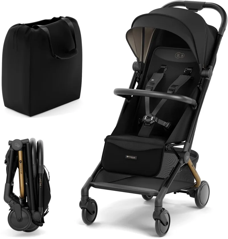 PILOT 2 - Buggy - Tot 22 kg - Handbagageformaat - Compact Inklapbaar by Kinderkraft in Zwart – product photo
