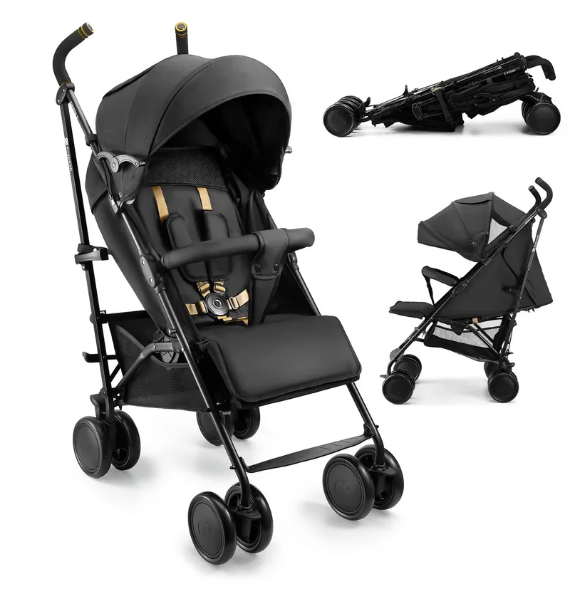 SIESTA 2 – Buggy – Tot 22 kg draagkracht, soepel te sturen – Rugleuning & voetensteun verstelbaar, foam grepen van Kinderkraft in Zwart – productfoto