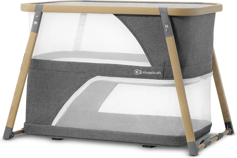 SOFI - Reisbedje 4in1 - Box - Wiegje - Ingeklapt van Kinderkraft in Grijs – productfoto