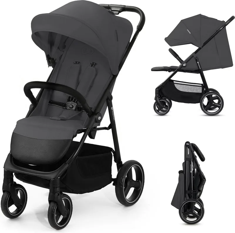 TRIG 3 - Buggy - Compact Inklapbaar - Tot 25 kg - Vering van Kinderkraft in Grijs – productfoto