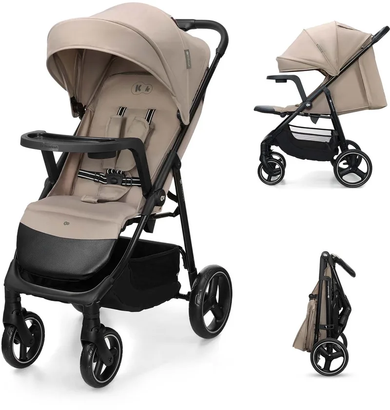 TRIG 3 - Buggy - Met Tray - Verstelbare Rugleuning - Tot 25 kg de Kinderkraft en Beige – photo produit