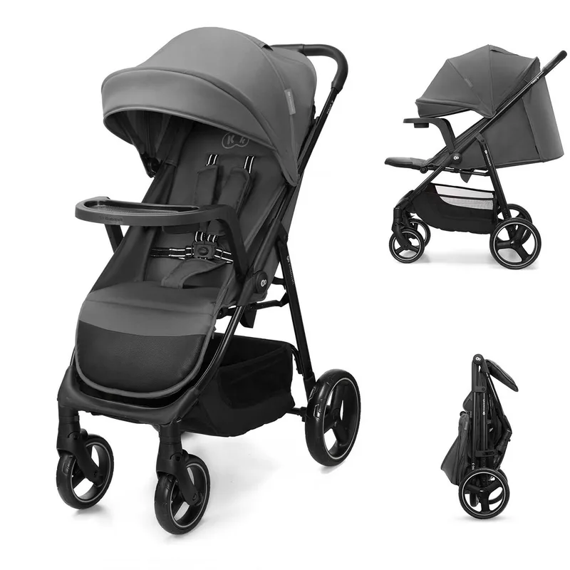 TRIG 3 - Buggy - Met Tray - Waterafstotende Kap - Tot 25 kg de Kinderkraft en Grijs – photo produit