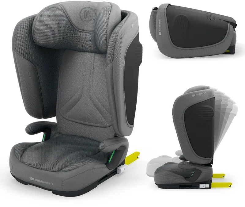UNITY 2 Autostoel – 100-150 cm – Met Isofix – Groep 2/3 – Grijs van Kinderkraft in Groen – productfoto