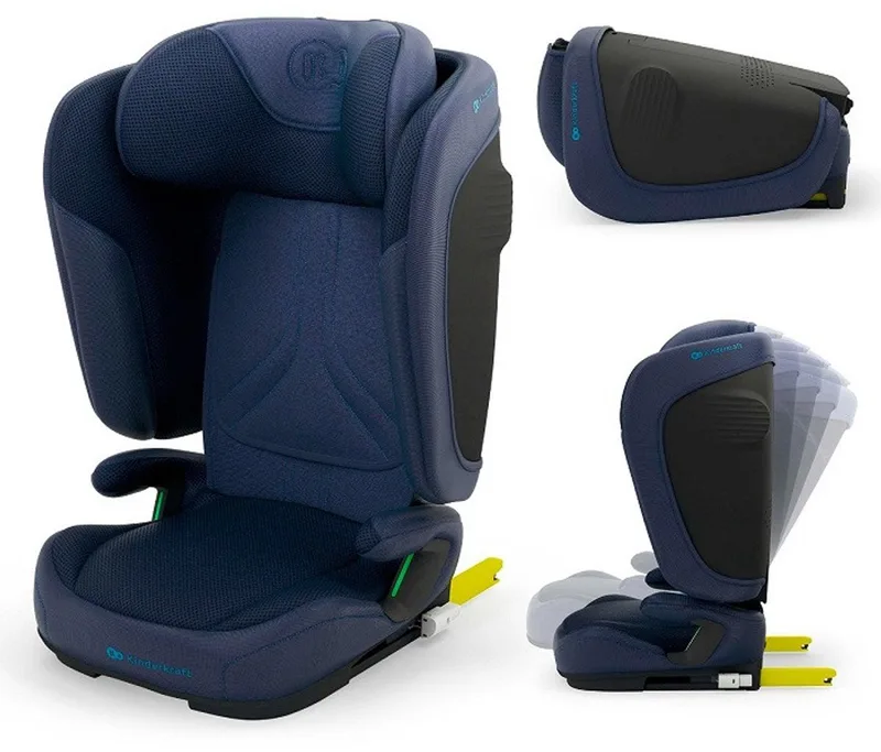 UNITY 2 Autostoel – Voor kinderen van 100–150 cm (3,5–12 jaar) – Met ISOFIX, Slaapstand en SPS + H-GUARD – Opvouwbaar, Luchtcirculatiesysteem, Verwijderbare Bekleding van Kinderkraft in Marineblauw – productfoto