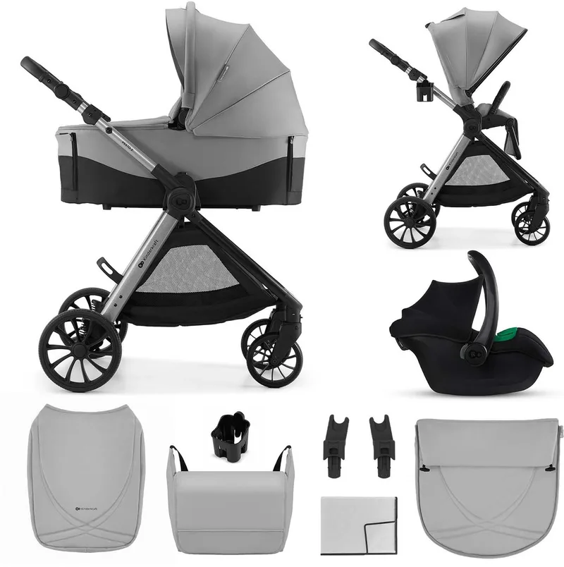 VESTO 2 - Kinderwagen - 3-in-1 - Met autostoeltje - Omkeerbare zitting de Kinderkraft en Grijs – photo produit