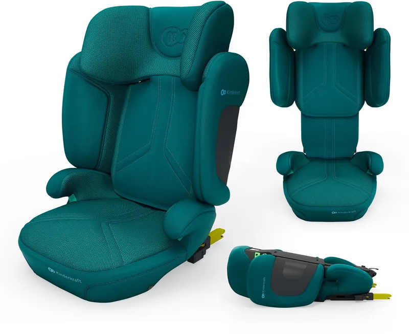 XPAND 2 PRO i-Size Autostoel – 100-150 cm – Met ISO-FIX – Groep 2/3 – DUO EXPAND systeem van Kinderkraft in Groen – productfoto