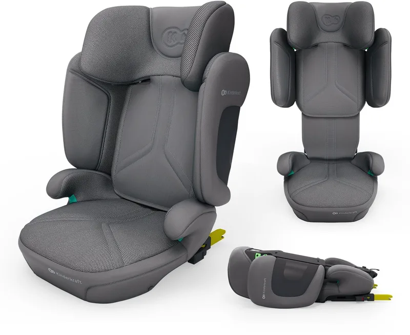 XPAND 2 PRO i-Size Autostoel – 100-150 cm – Met ISO-FIX – Groep 2/3 – DUO EXPAND systeem van Kinderkraft in Grijs – productfoto
