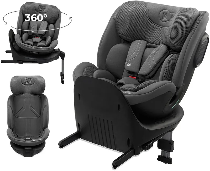 XRIDER 2 - Autostoel - 360° draaibaar - Meegroeiend de Kinderkraft en Grijs – photo produit