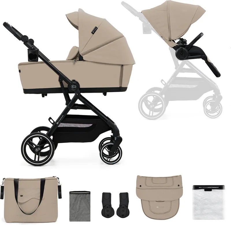 YOXI 2-in-1 Kinderwagen – Tot 27 kg – Verstelbare Rugleuning en Voetensteun de Kinderkraft en Beige – photo produit