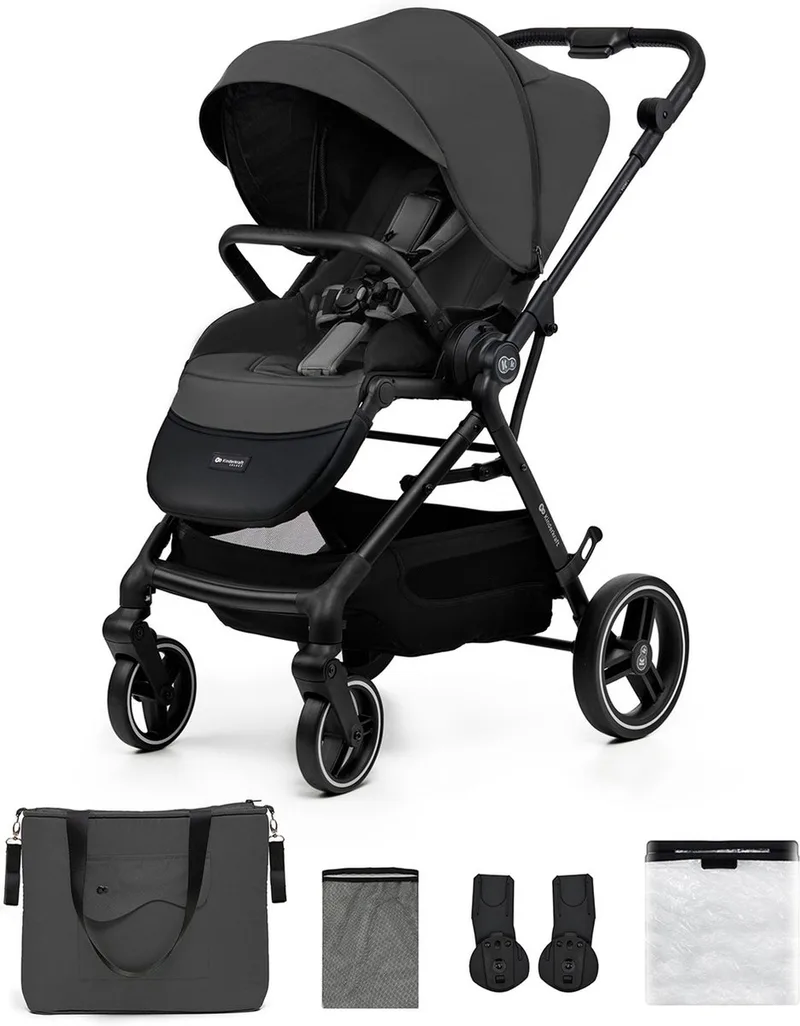 YOXI Kinderwagen – Tot 27 kg – Lichtgewicht & Wendbaar de Kinderkraft en Grijs – photo produit