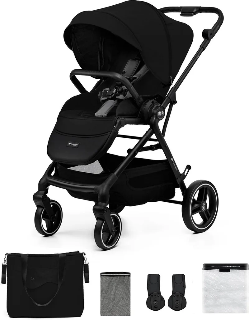 YOXI Kinderwagen – Tot 27 kg – Omkeerbare zitting - Inklapbaar van Kinderkraft in Zwart – productfoto