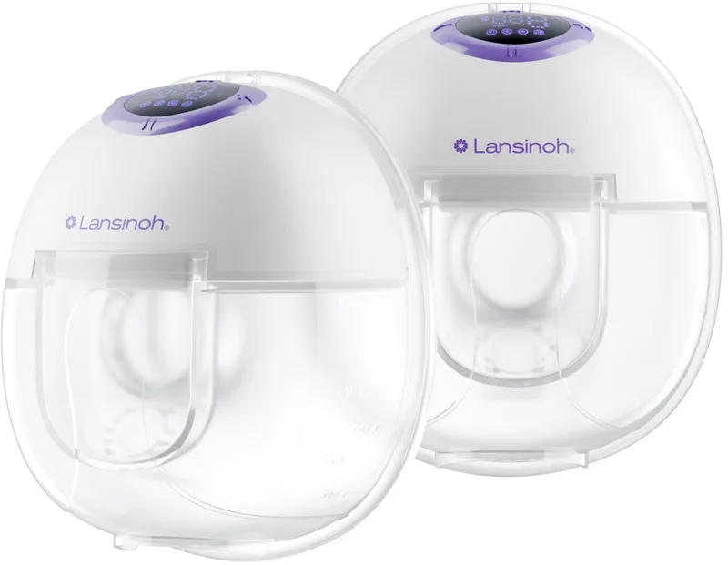 Hands-Free Dubbele Elektrische Borstkolf by Lansinoh in Wit – product photo