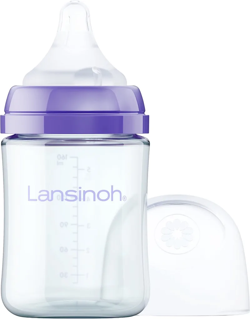 Natural Wave Fles - Glas - 160ml by Lansinoh in Paars en transparant – product photo