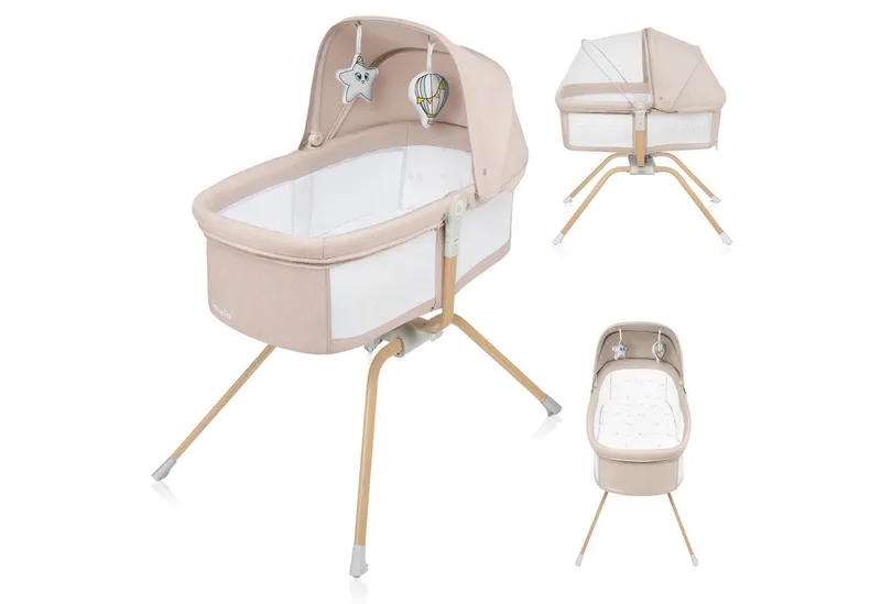 Baby-Reisebett MALIN EVO, 0 bis 9 kg - Matratze - nur 7 kg van Lionelo in Beige – productfoto