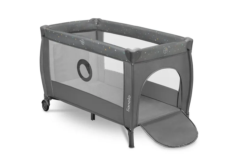Baby-Reisebett Stefi Plus, 2in1: Babybett & Laufstall , Kompakte Größe , Luftiges Netz van Lionelo in Bunt – productfoto