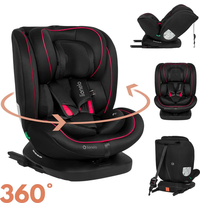 Bastiaan - i-Size Autostoeltje 4in1 - 360° - ISOFIX - Groep 0-1-2-3 - 40-105cm by Lionelo in Zwart – product photo