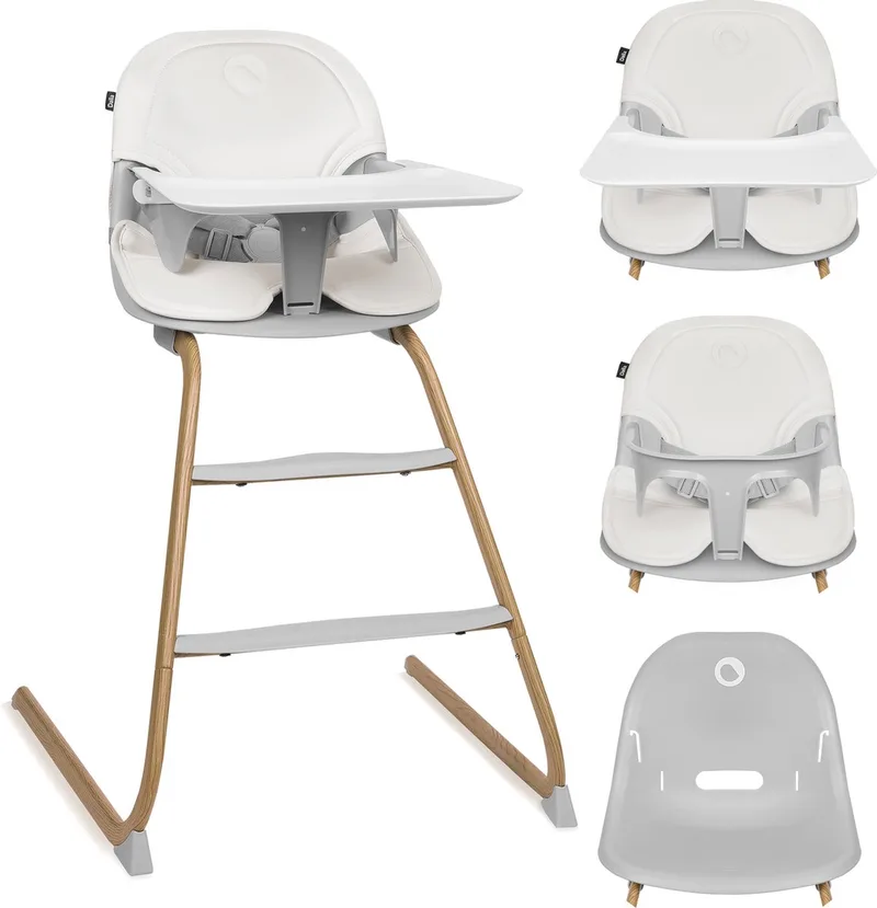 Dalia 2-in-1 Kinderstoel – Meegroeistoel 6 mnd tot 60 kg – Lichtgewicht 3,5 kg – Stabiel frame – 5-puntsgordel – Afneembare dienblad (vaatwasserbestendig) – 2 voetsteunen – Ergonomische zit – Draaggreep – Eenvoudig schoon te maken van Lionelo in Donkergrijs – productfoto
