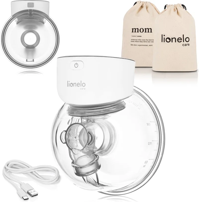 Fidi Free Simple - Borstkolf - Elektrische moedermelkpomp - 180 ml - handsfree de Lionelo en Wit – photo produit