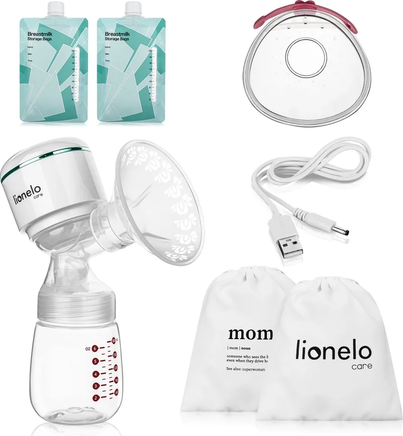 Fidi Plus - Borstkolf - Batterij met hoge capaciteit voor maximaal 150 minuten - Timer - Praktische pauze de Lionelo en Wit – photo produit