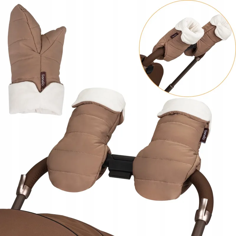 Handmuff Oli – Kinderwagen handmoffen – Warme water- en winddichte voor duwstang – Universele maat – Magnetische bevestiging – Zachte Shu-voering – Winter handwarmer voor buggy en wandelwagen – Warm comfort voor koude winterdagen de Lionelo en Handschoenen – photo produit
