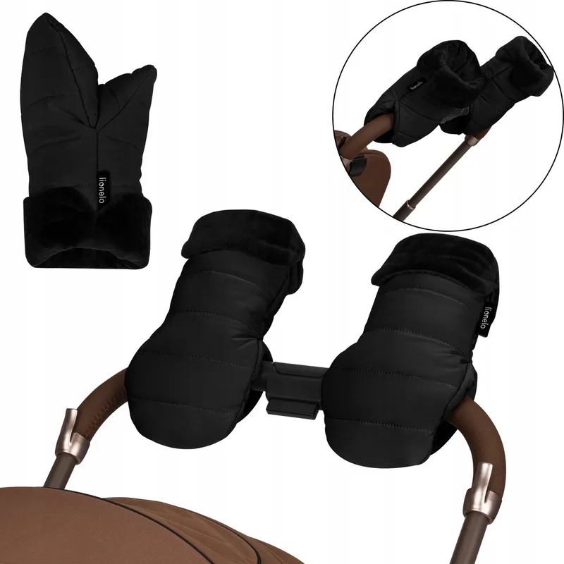 Oli - Kinderwagen & Fiets Handmoffen - Warme water- & winddichte - Universele maat - Magnetische bevestiging - Zachte Shu-voering - Winter Handwarmers Buggy, Wandelwagen, Scooter - Hand Warmers - Fietsmoffen - Fietshandschoenen by Lionelo in Handschoenen – product photo