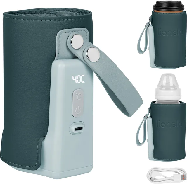 Thermup Go Plus Draagbare Flessenwarmer – 3000 mAh Accu – Tot 8 Uur Draadloos Gebruik – 5 Temperatuurstanden 38-50°C – USB-C Oplaadbaar – Thermostaat tegen Oververhitting – Voor Flessen 52-70 mm – BPA Vrij