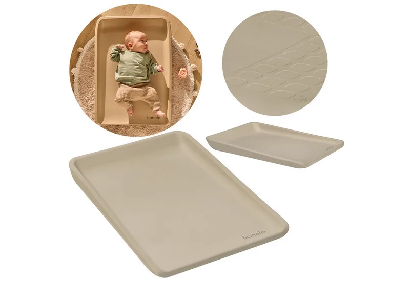 Wickelauflage MEGS, PU-Schaum/weiche Ränder/Antirutsch/Oberfläche wasserfest van Lionelo in Beige – productfoto
