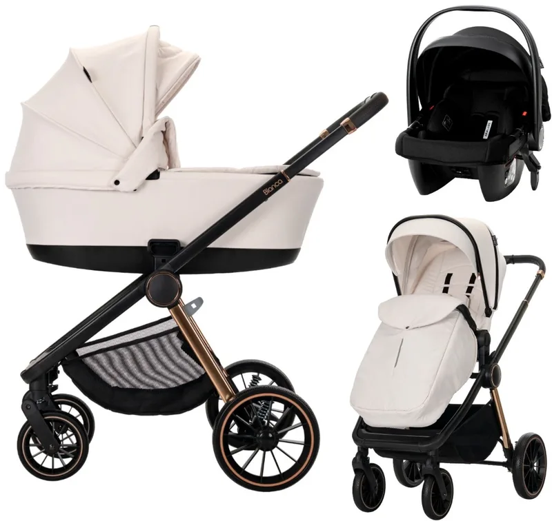 Bianca Latte 3-in-1 Kinderwagen incl. i-Size Autostoel by Lorelli in Beige – product photo