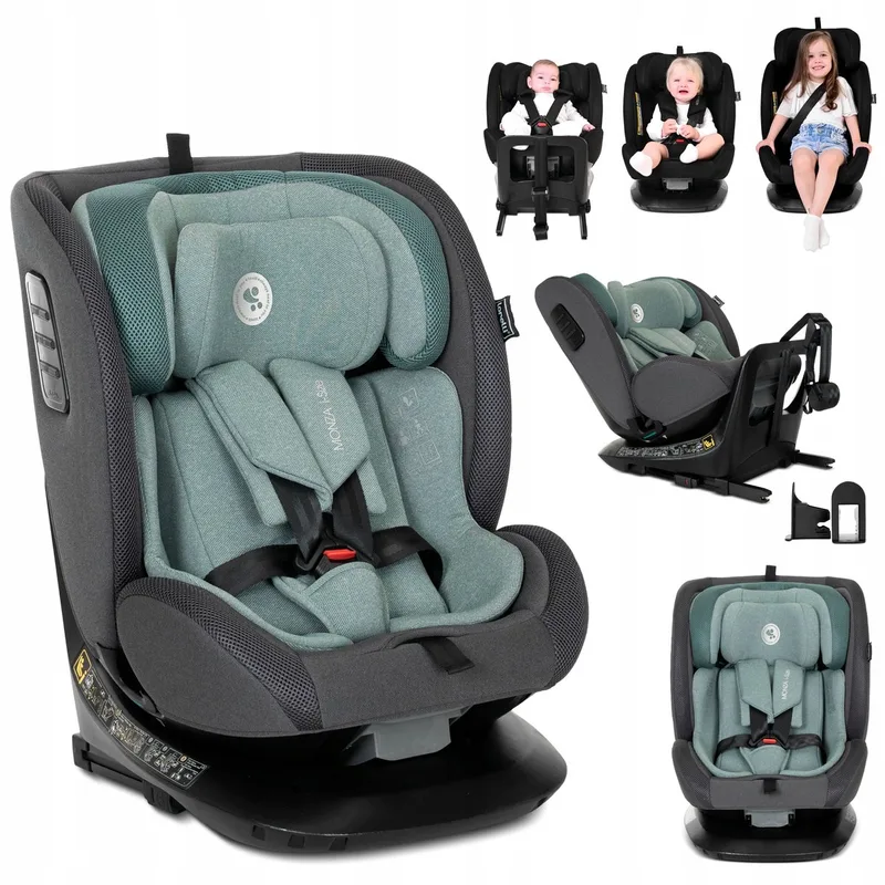 Monza Autostoel ISOFIX 40-150cm 360° Draaibaar van Lorelli in Groen – productfoto