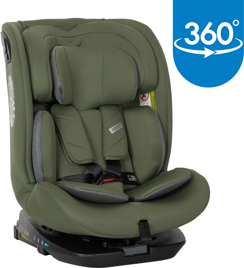 Rodeo Green & Grey 40-150 cm 360° i-Size Autostoel by Lorelli in Groen – product photo