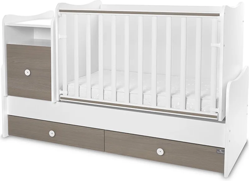 Trend Plus Lorelli combi ledikant 5 in 1 met schommel funtie white / coffee de Lorelli en White-coffee – photo produit