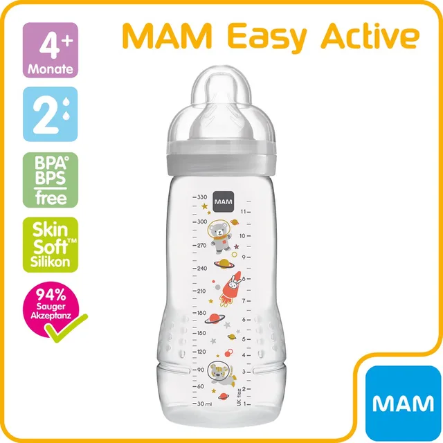 Babyfles Easy Active 4+ mnd 330 ml