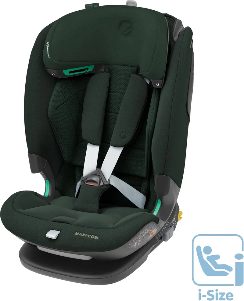 Titan Pro i-Size Autostoeltje - Vanaf ca. 15 maanden tot 12 jaar de Maxi-Cosi en Authentic Green – photo produit