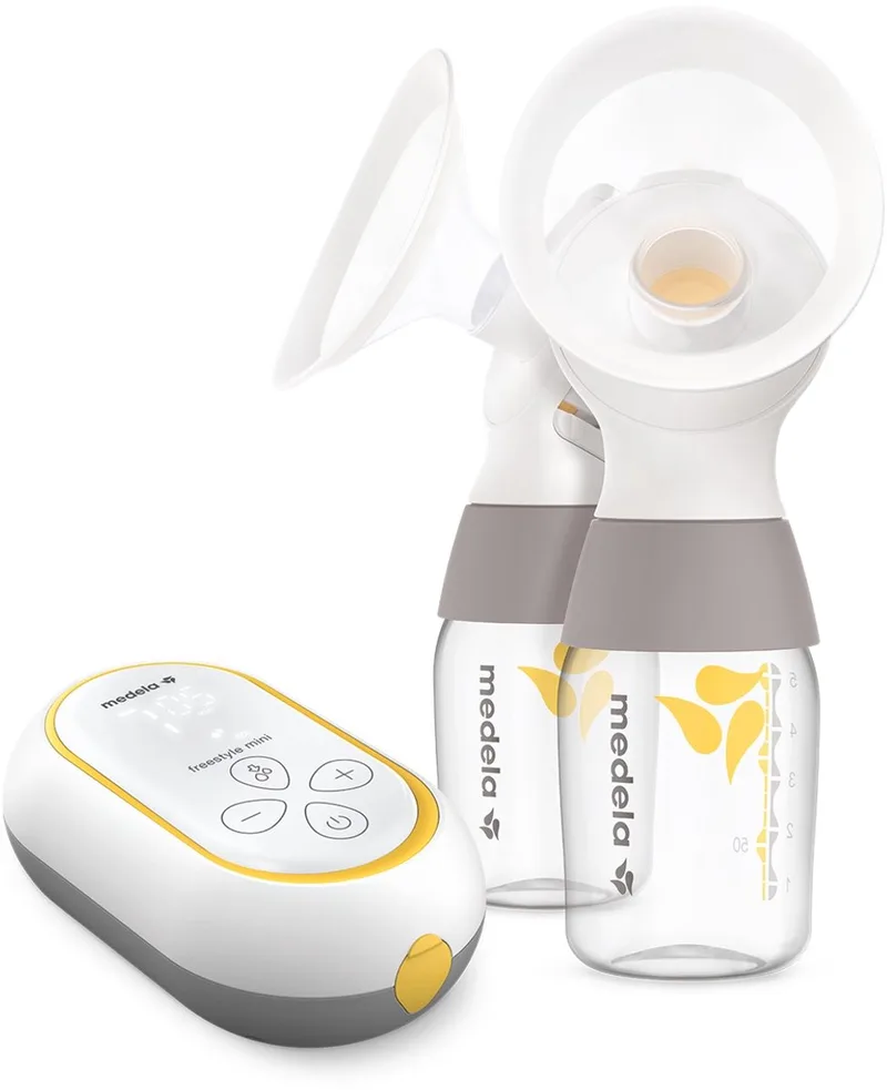 Freestyle Mini Classic - Dubbele Elektrische Borstkolf - Oplaadbare Accu by Medela in Transparant – product photo
