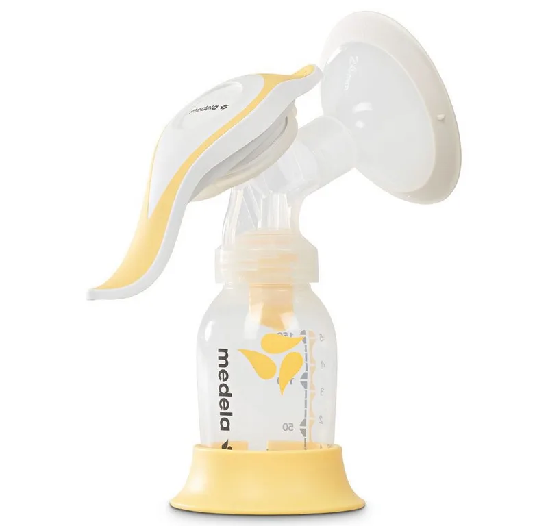 Handmilchpumpe Harmony Flex, 2-tlg., 1x Handmilchpumpe, mit 150 ml Flasche - für zuhause und unterwegs by Medela in Weiß – product photo