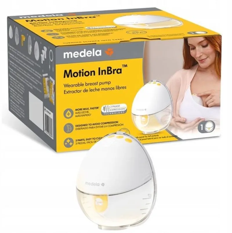 Motion InBra elektrische borstkolf - In-bh kolf van Medela in Wit – productfoto