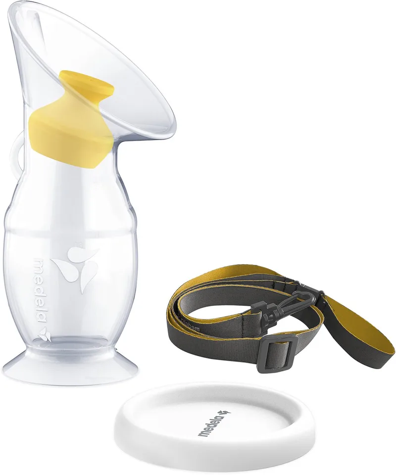 Siliconen Moedermelkcollector – voor Borstvoeding – Siliconen Borstkolf – 100 ml by Medela in Transparant/Wit – product photo