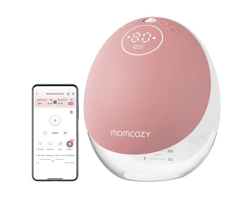 Elektrische Milchpumpe M9 Mobile Breast Pump, 1-tlg. van Momcozy in Weiß – productfoto
