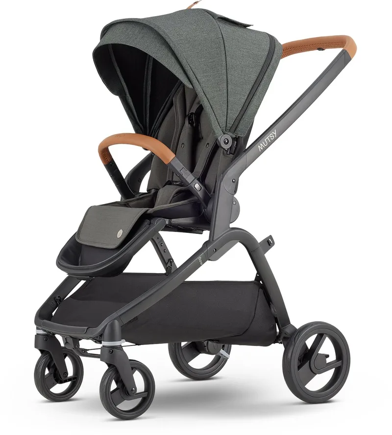 Flow Kinderwagen - Lichtgewicht Frame - Snel Opvouwsysteem by Mutsy in Urban Green – product photo