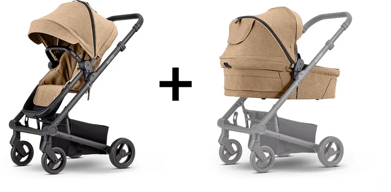 Nexo Plus 2-in-1 Kinderwagen - Reiswieg en Zitje inbegrepen - Compact - Lichtgewicht Frame van Mutsy in Hazel – productfoto