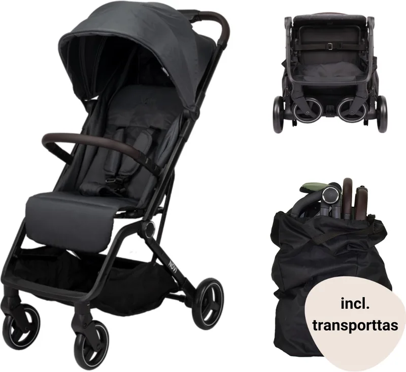 Cloud Go Buggy - Donker - Inclusief transporttas by Novi Baby in Grijs – product photo