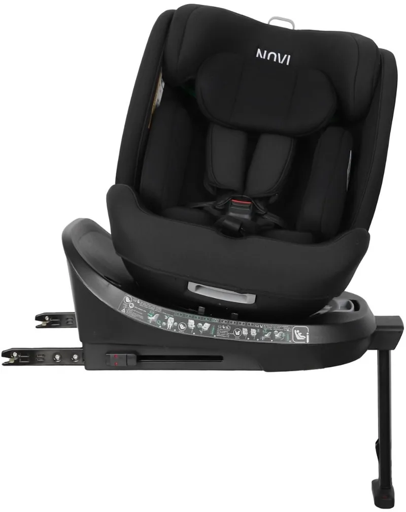 David 3.0 Premium Autostoel - I-Size - 360° draaibaar - Geschikt vanaf de geboorte tot 150 cm van Novi Baby in Zwart – productfoto