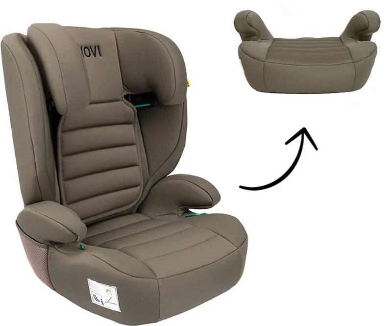 James Premium Autostoel - i-Size - Gordel - Donker Taupe by Novi Baby in Donker grijs – product photo