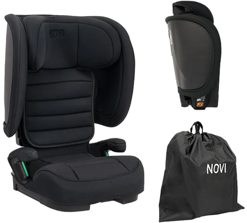 Max I-Size Autostoel - All Black - Inclusief Draagtas de Novi Baby en Zwart – photo produit
